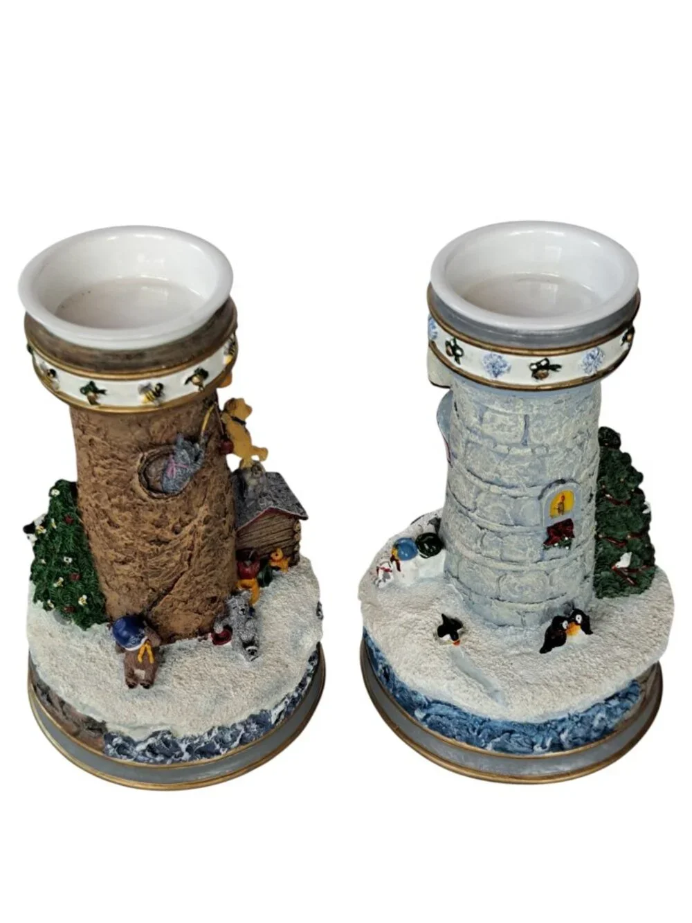 Danbury Mint Candlesticks set of Two in box NEW